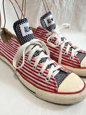 Converse sneakers Chuck Taylor American USA Flag Stars Bars mens 10 low top